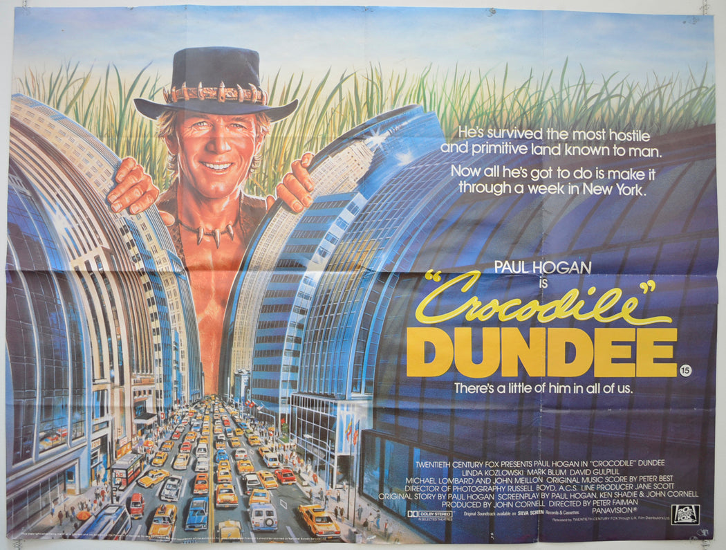 Crocodile Dundee  Original British Quad Poster - Film Poster - Movie Poster 