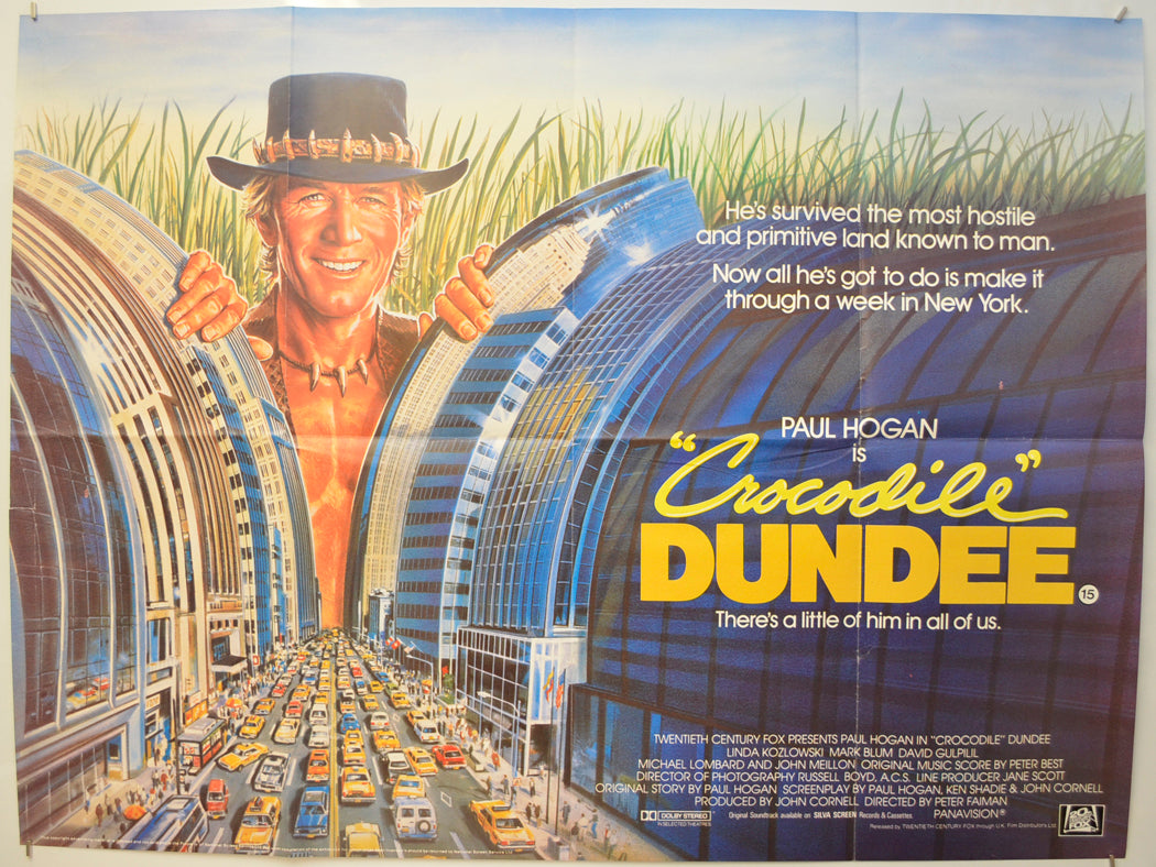 Crocodile Dundee Original Quad Poster - Film Poster - Movie Poster