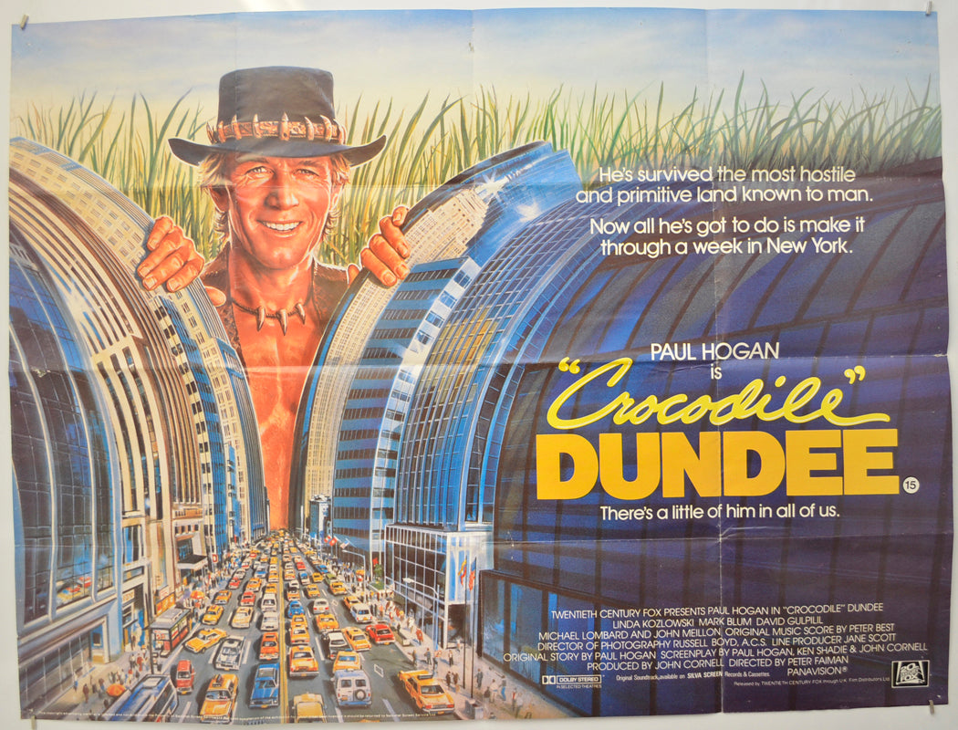 Crocodile Dundee Original Quad Poster - Film Poster - Movie Poster  