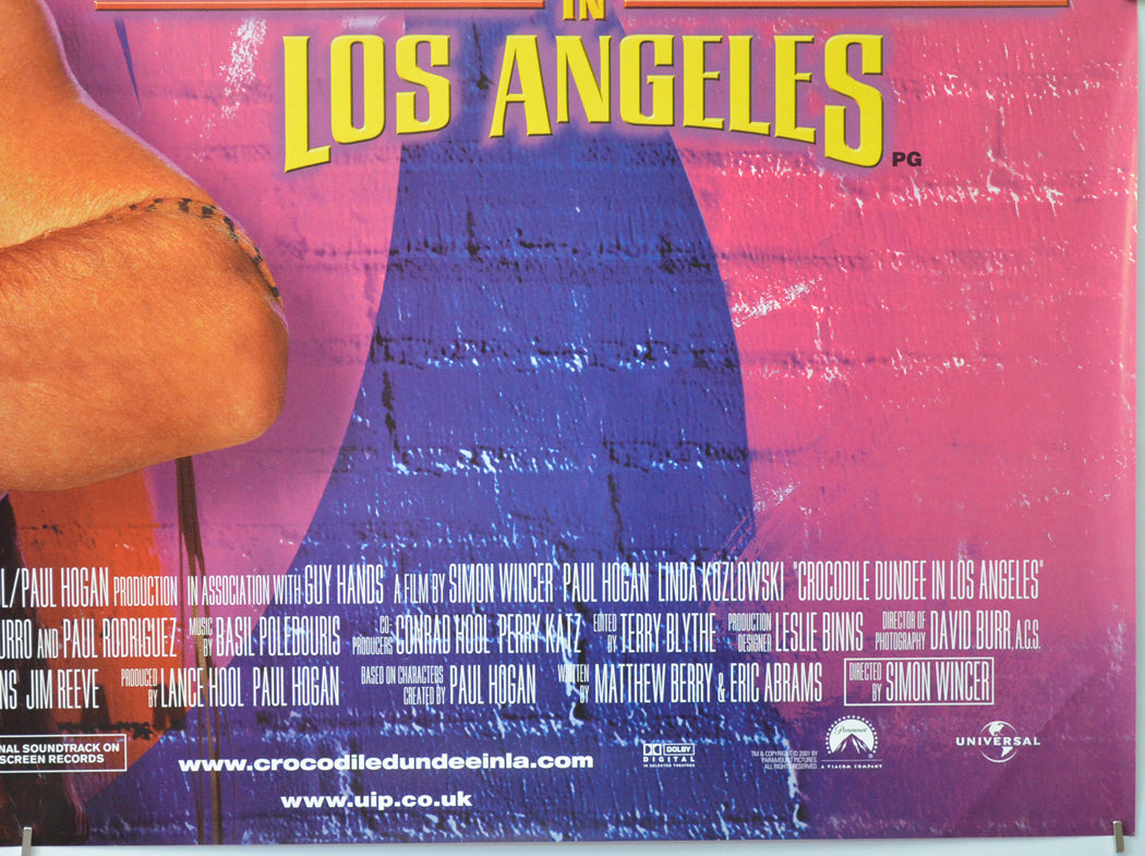 CROCODILE DUNDEE IN LOS ANGELES (Bottom Right) Cinema Quad Movie Poster 