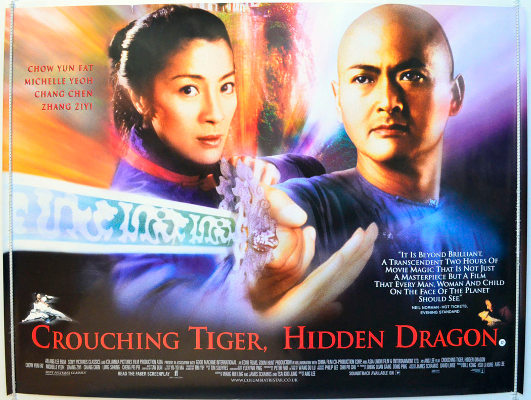 Crouching Tiger Hidden Dragon Original British Quad Poster - Film Poster - Movie Poster 