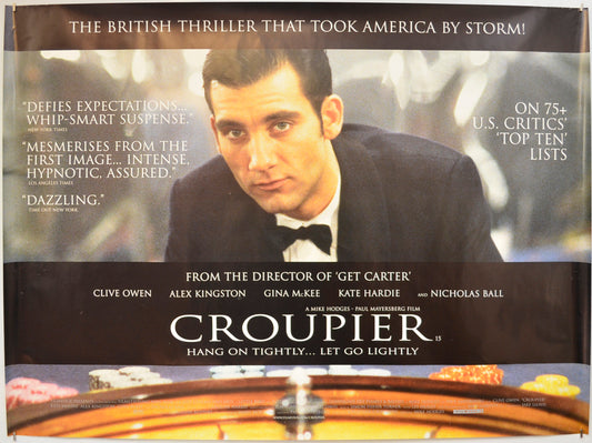 The Croupier  Original Quad Poster - Film Poster - Movie Poster