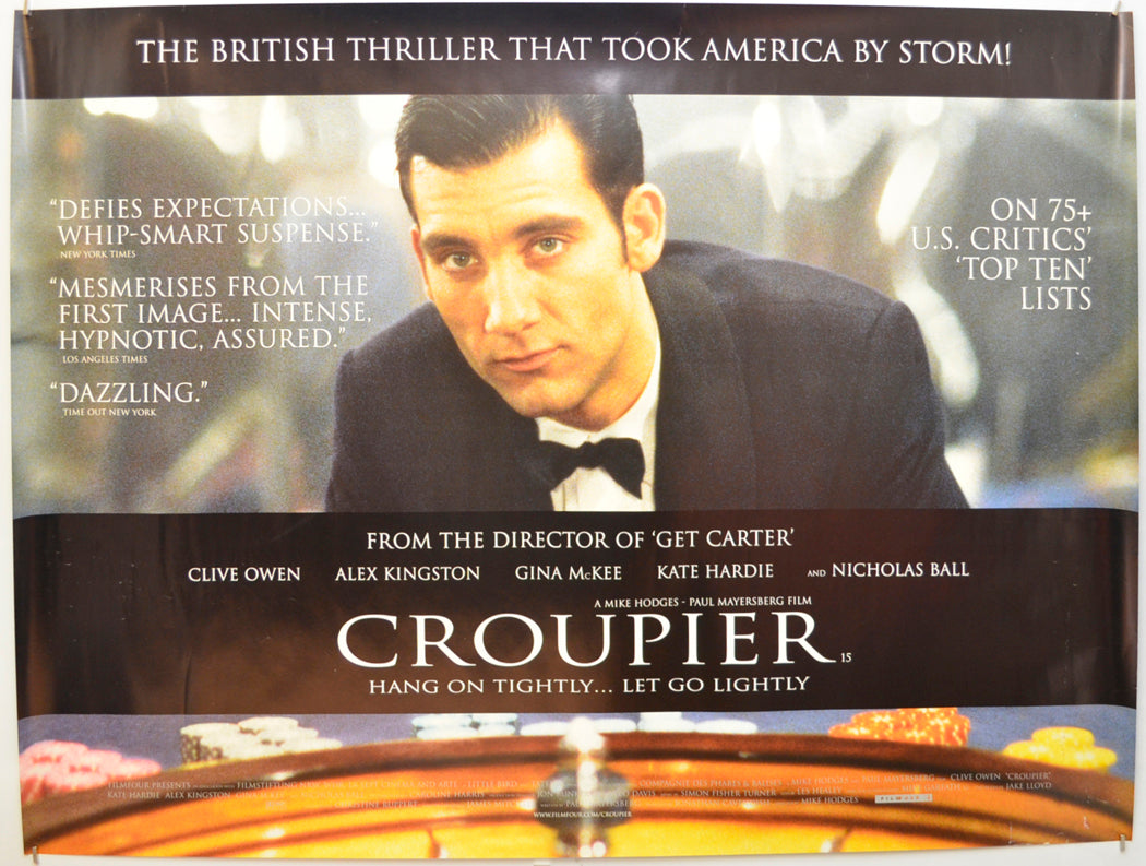 The Croupier Original Quad Poster - Film Poster - Movie Poster - Cinema Poster