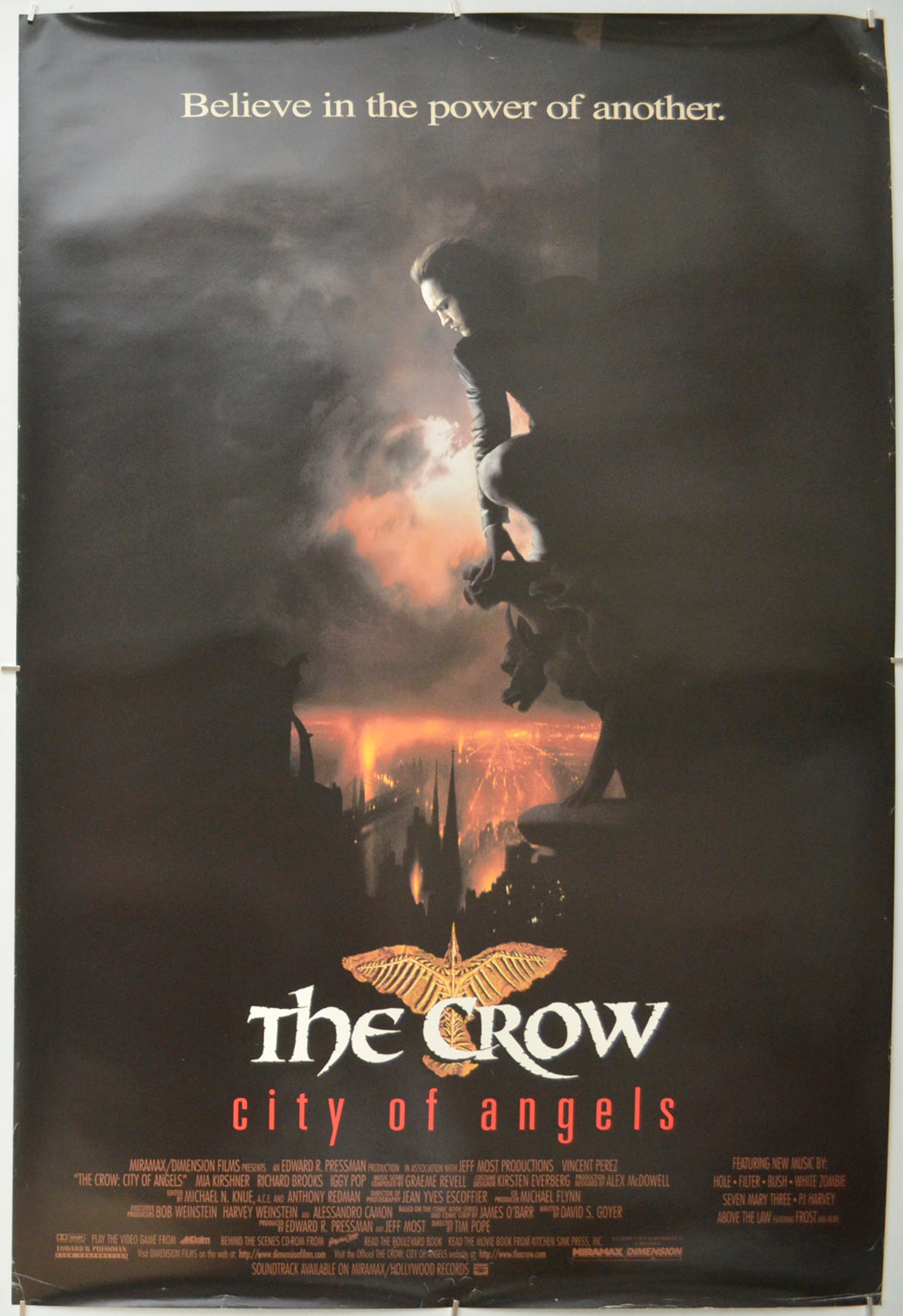 The Crow II : City Of Angels Original One Sheet Poster - Film Poster - Movie Poster