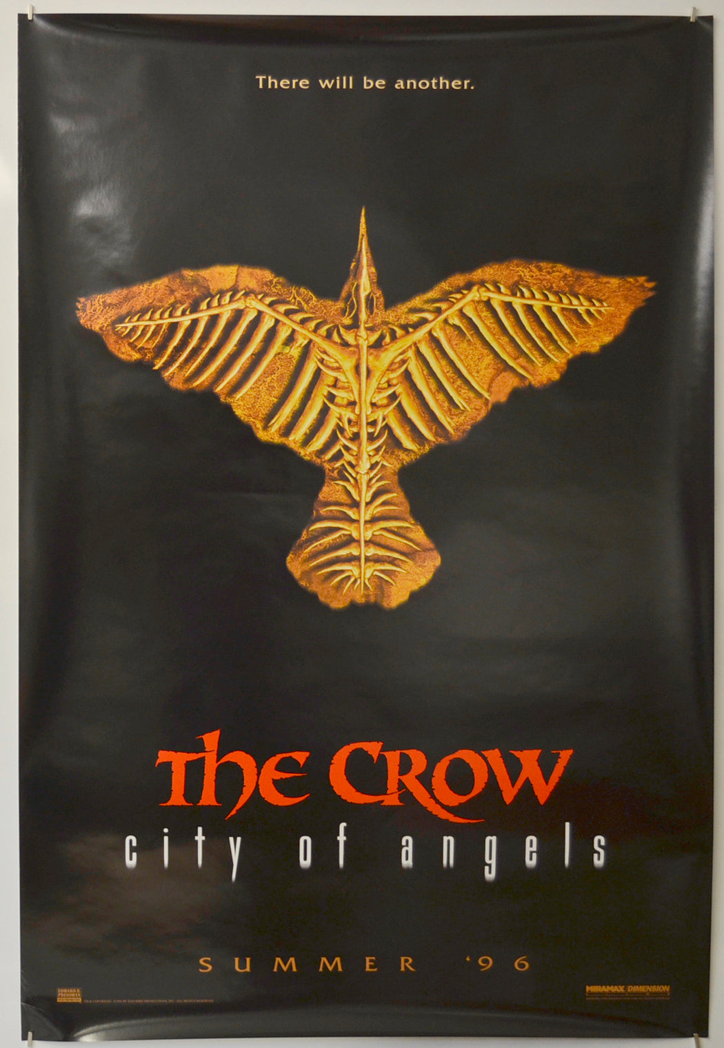 The Crow II - City Of Angels (Teaser / Advance Version)  Original One Sheet Poster - Film Poster - Movie Poster