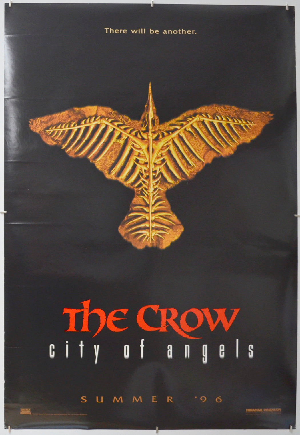 The Crow II - City Of Angels (Teaser / Advance Version)  Original One Sheet Poster - Film Poster - Movie Poster