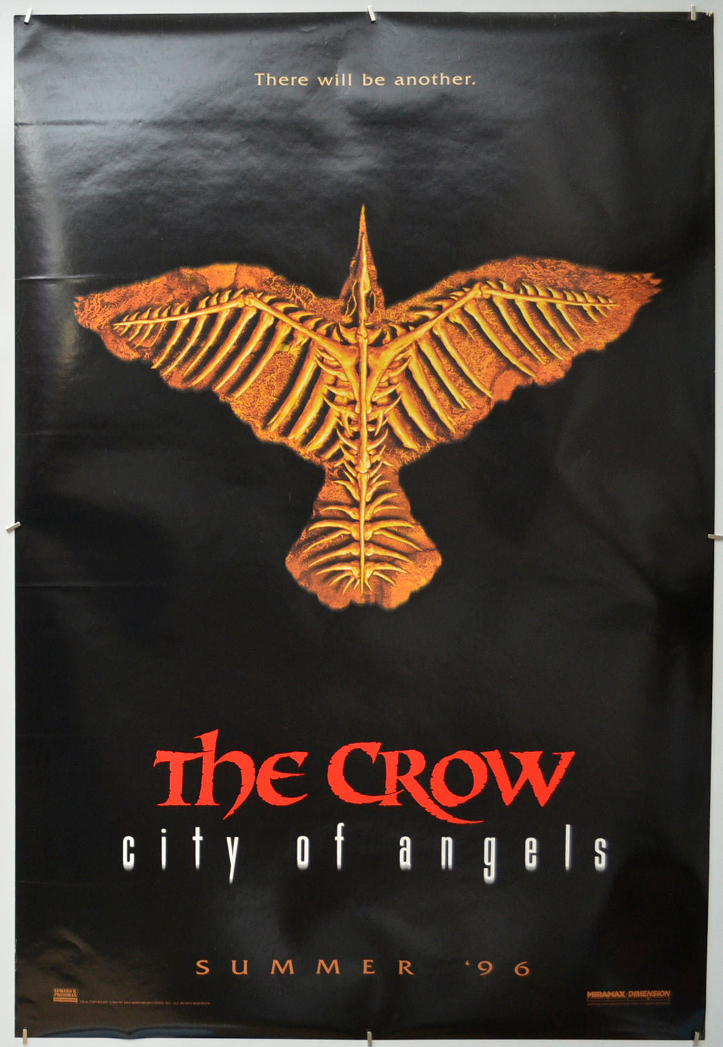 The Crow II - City Of Angels (Teaser / Advance Version)  Original One Sheet Poster - Film Poster - Movie Poster