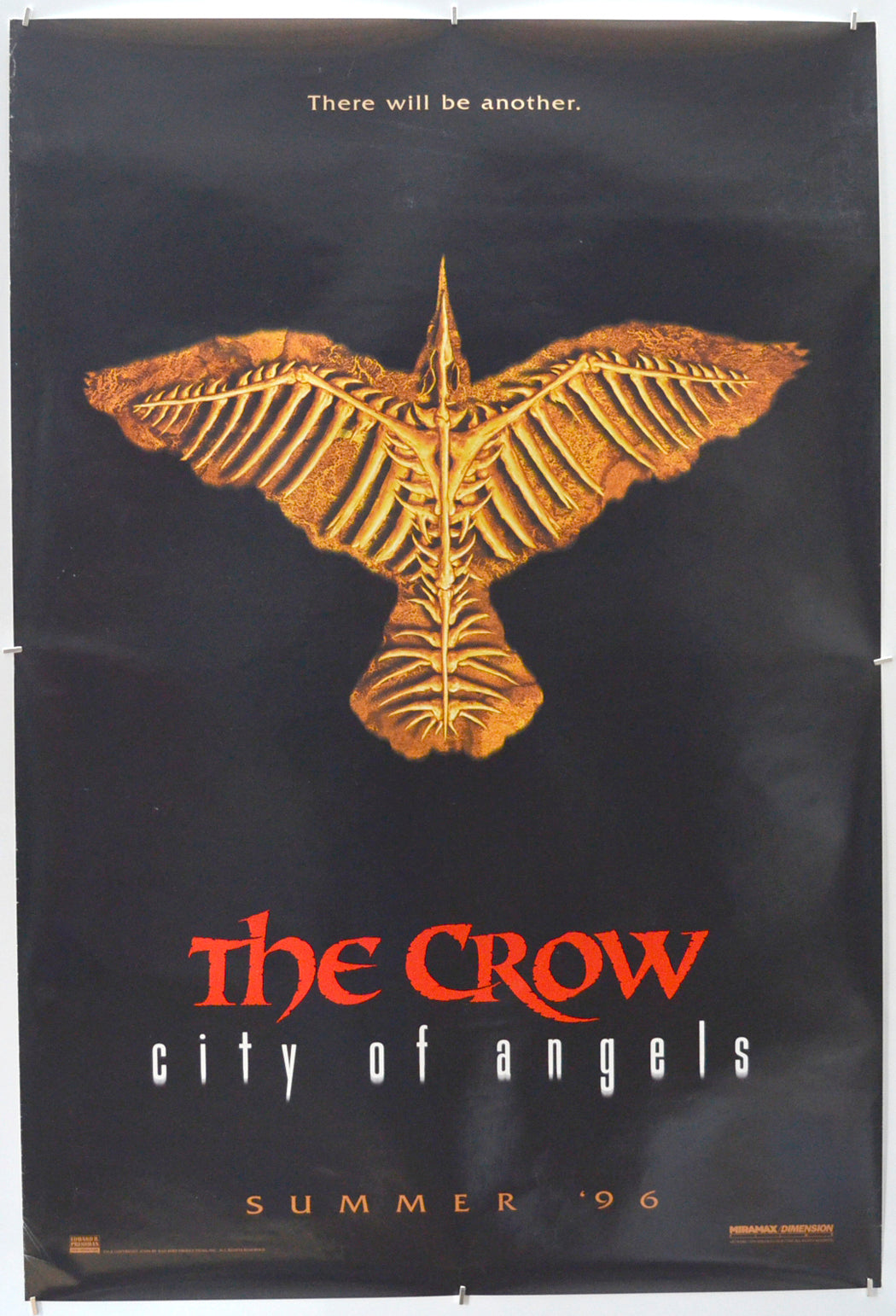 The Crow II - City Of Angels (Teaser / Advance Version)  Original One Sheet Poster - Film Poster - Movie Poster