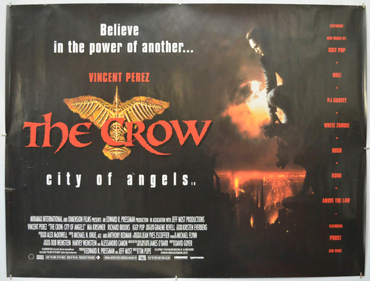 The Crow : City Of Angels  Original Quad Poster - Film Poster - Movie Poster