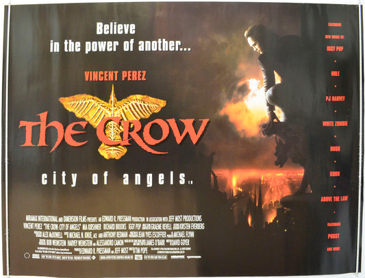 The Crow : City Of Angels Original British Quad Poster - Film Poster - Movie Poster 