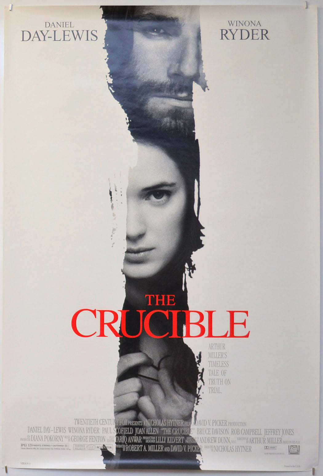 The Crucible Original One Sheet Poster - Film Poster - Movie Poster