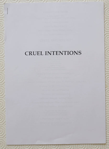 CRUEL INTENTIONS Original Cinema Press Kit 