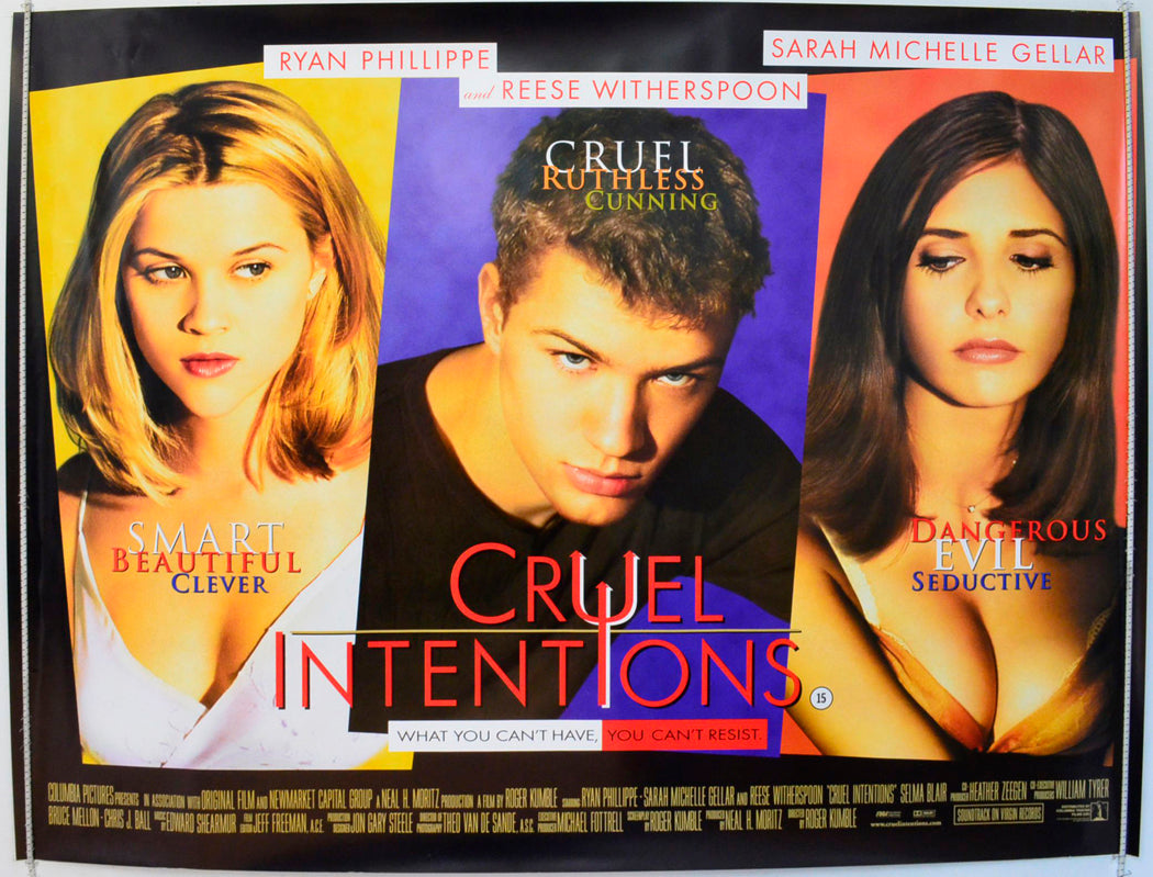 Cruel Intentions Original British Quad Poster - Film Poster - Movie Poster 