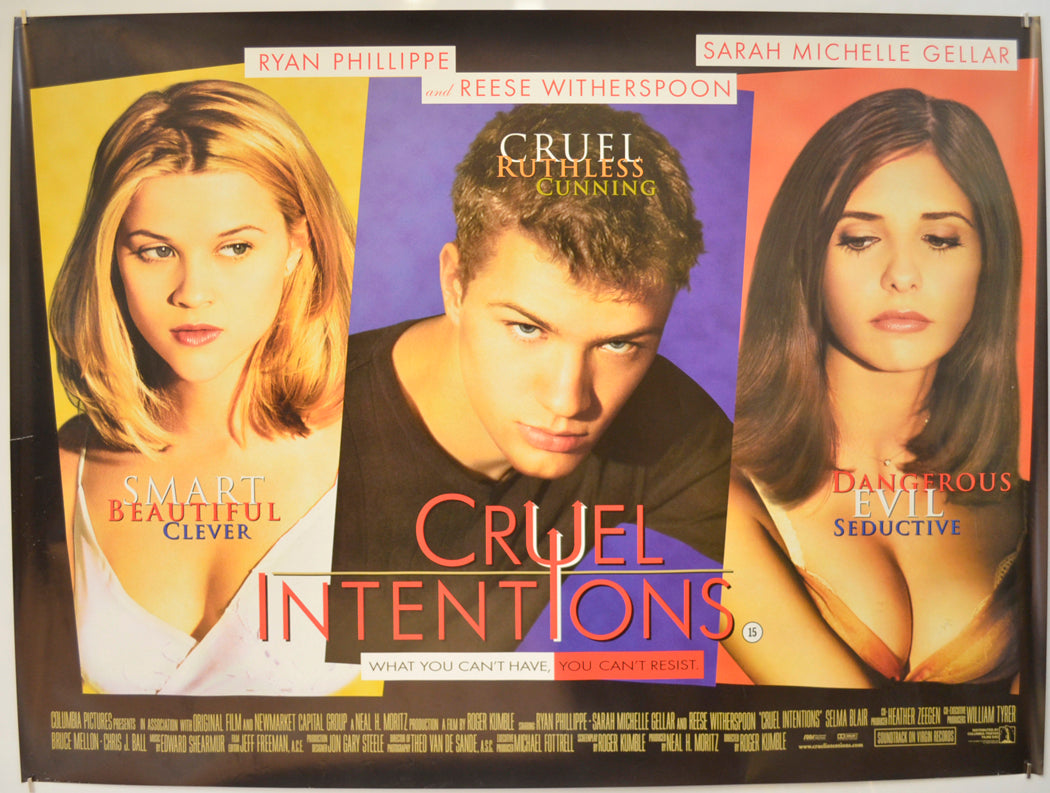 Cruel Intentions  Original Quad Poster - Film Poster - Movie Poster