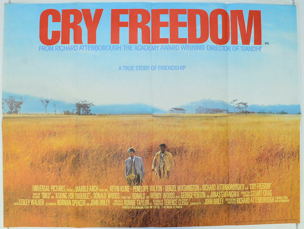 Cry Freedom  Original British Quad Poster - Film Poster - Movie Poster