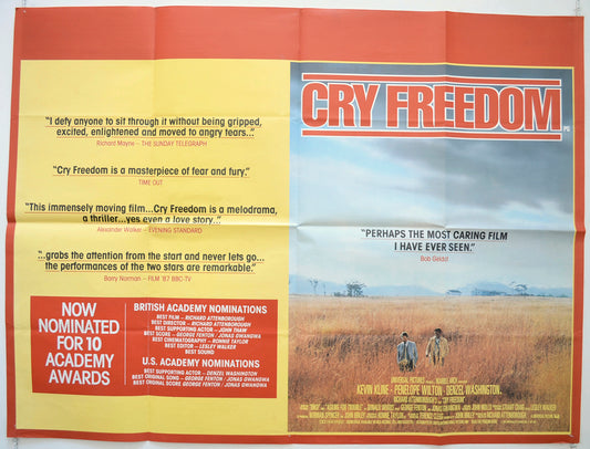 Cry Freedom  Original British Quad Poster - Film Poster - Movie Poster 