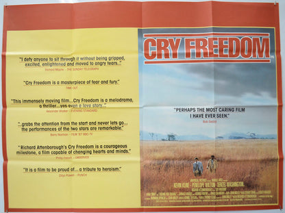 Cry Freedom (Reviews Version)Original Quad Poster - Film Poster - Movie Poster