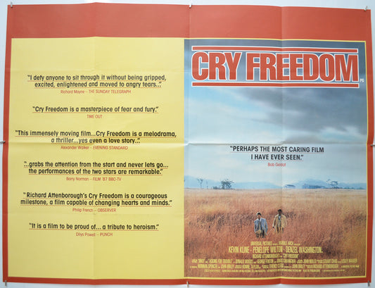 Cry Freedom  Original Quad Movie Poster  