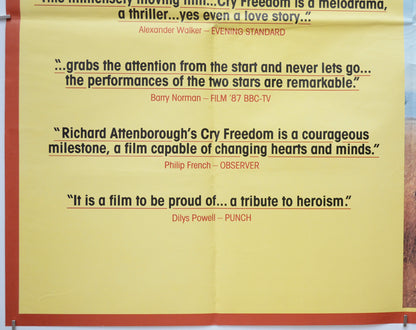 CRY FREEDOM (Bottom Left) Cinema Quad Movie Poster 