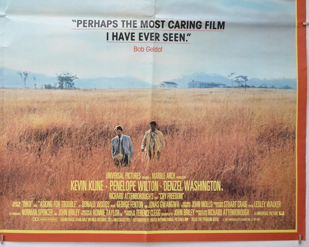 CRY FREEDOM (Bottom Right) Cinema Quad Movie Poster 