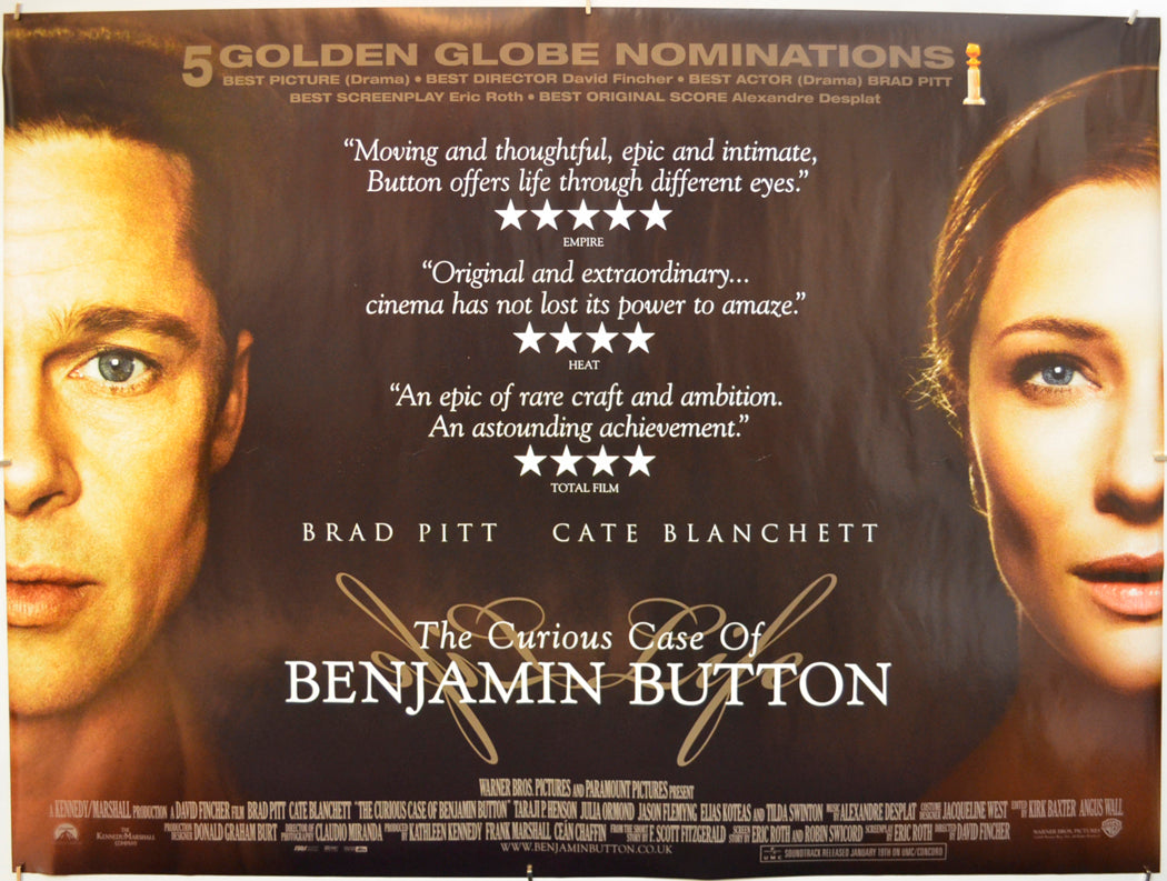 The Curious Case Of Benjamin Button  Original Quad Poster - Film Poster - Movie Poster