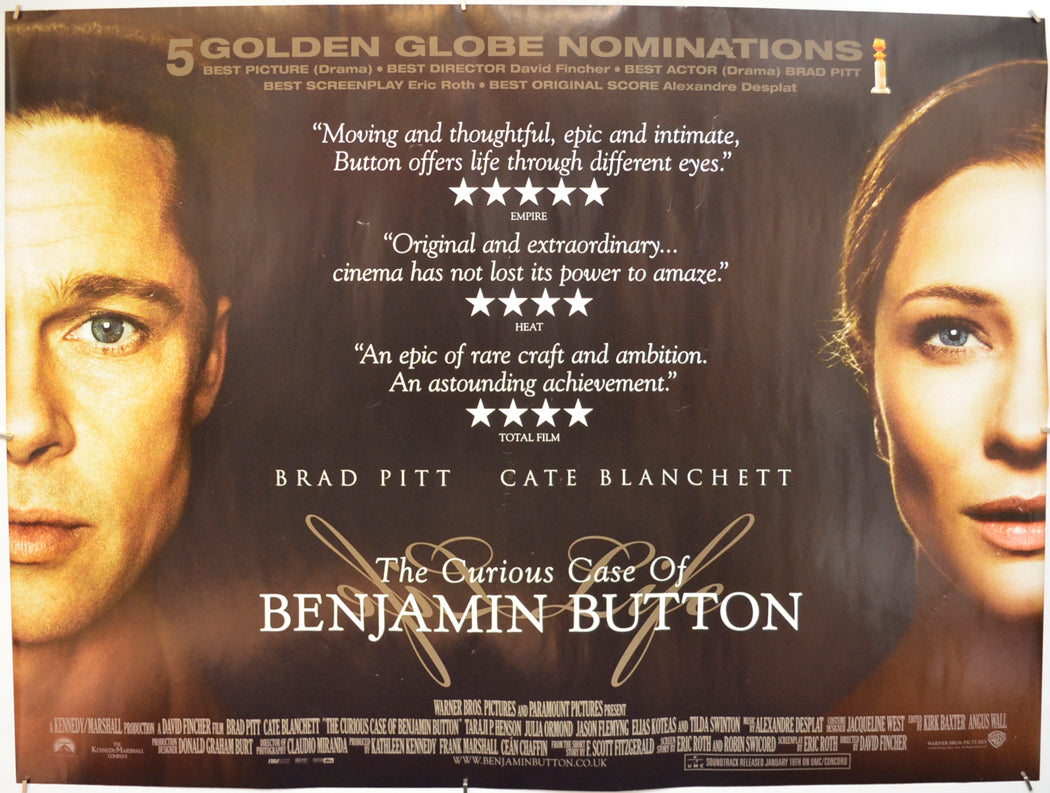 The Curious Case Of Benjamin Button  Original Quad Poster - Film Poster - Movie Poster