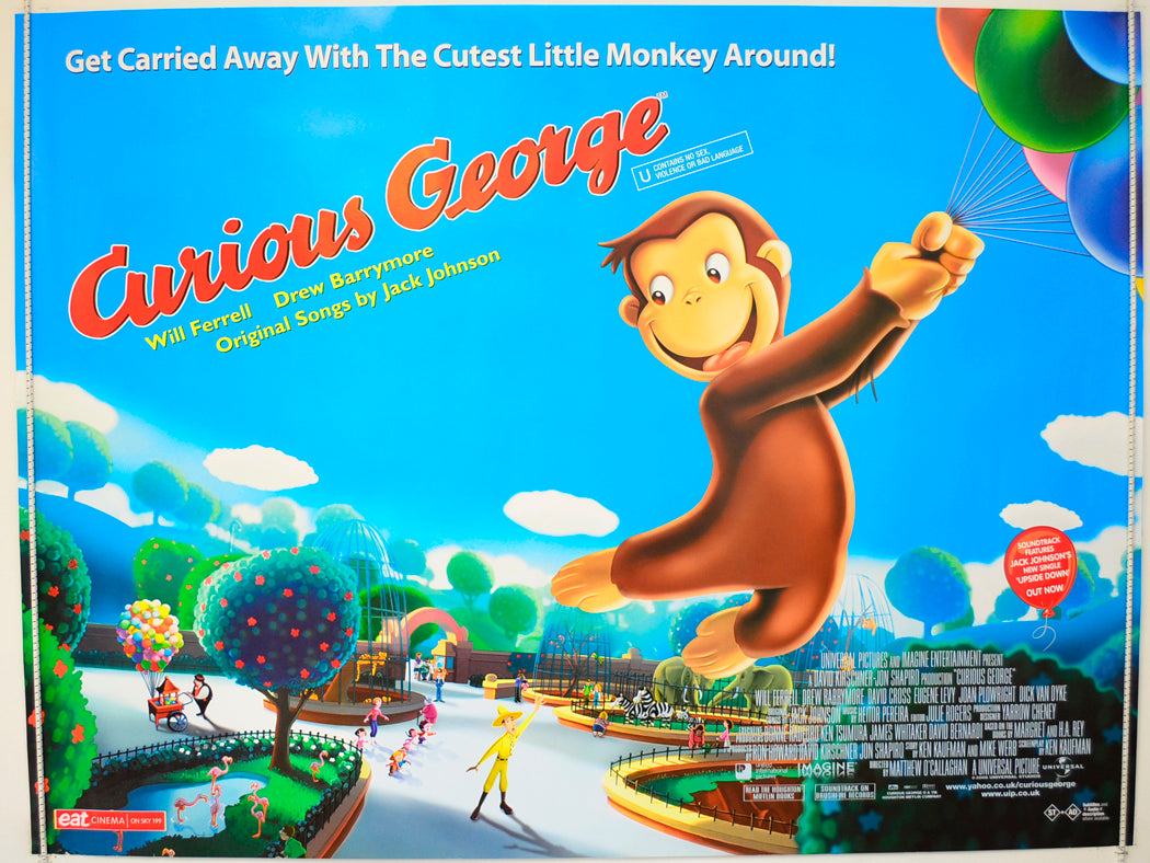 Curious George Original Quad Poster - Film Poster - Movie Poster  