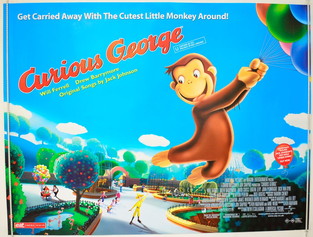 Curious George Original Quad Poster - Film Poster - Movie Poster  