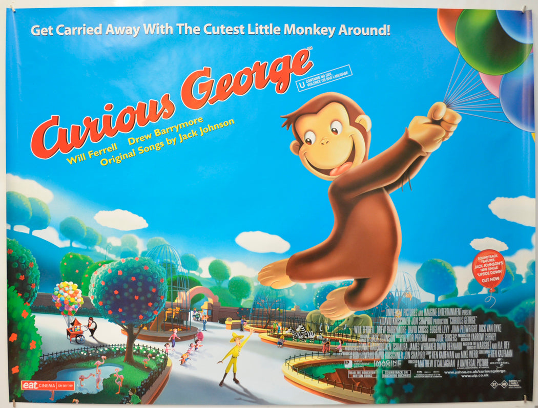 Curious George Original Quad Poster - Film Poster - Movie Poster  