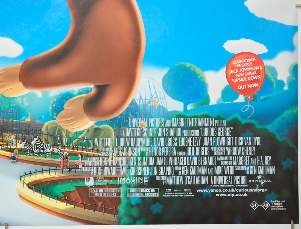 CURIOUS GEORGE (Bottom Right) Cinema Quad Movie Poster 