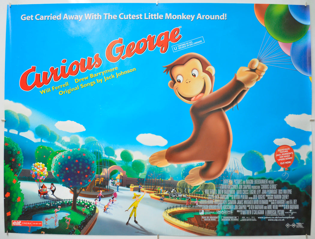 Curious George Original Quad Poster - Film Poster - Movie Poster