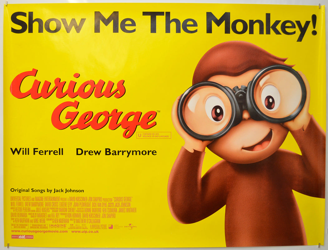 Curious George  (Teaser / Advance Version) Original Quad Poster - Film Poster - Movie Poster  