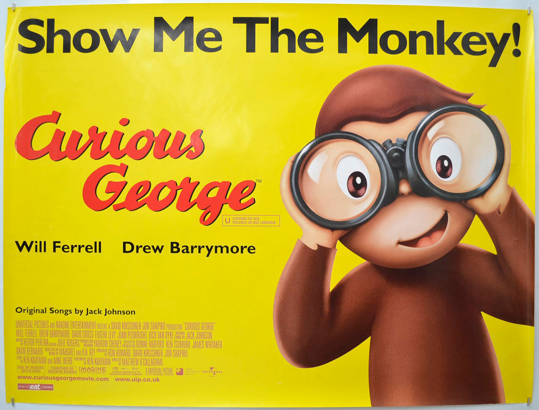 Curious George (Teaser / Advance Version) Original Quad Poster - Film Poster - Movie Poster