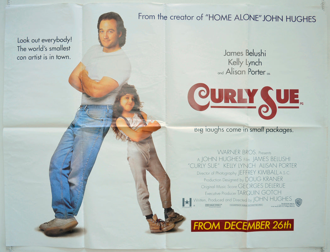 Curly Sue Original Quad Poster - Film Poster - Movie Poster  