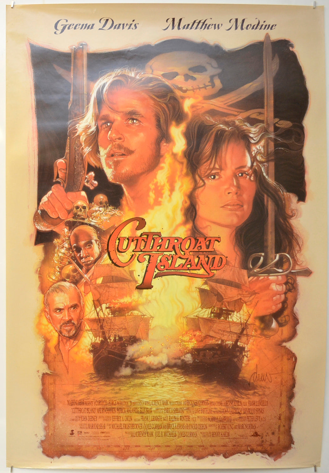 Cutthroat Island Original One Sheet Poster - Film Poster - Movie Poster