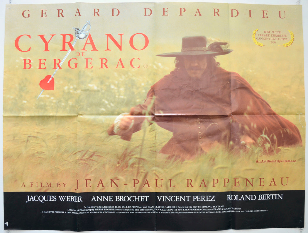 Cyrano De Bergerac  Original British Quad Poster - Film Poster - Movie Poster 