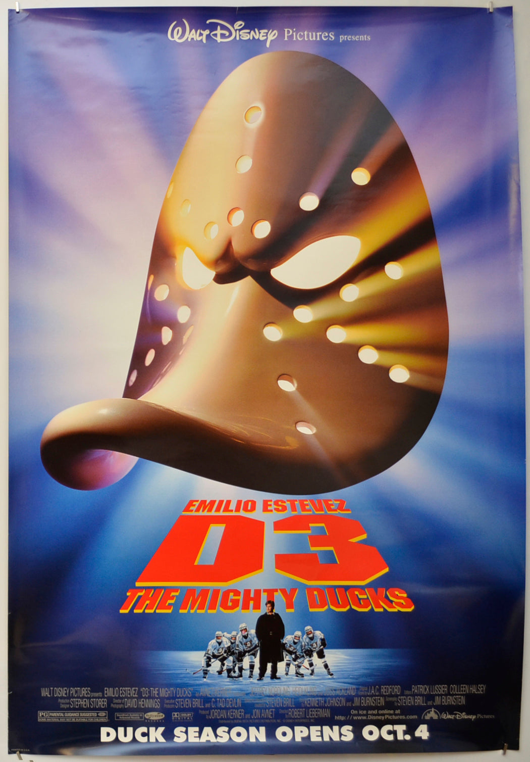 D3 : The Mighty Ducks  Original One Sheet Poster - Film Poster - Movie Poster