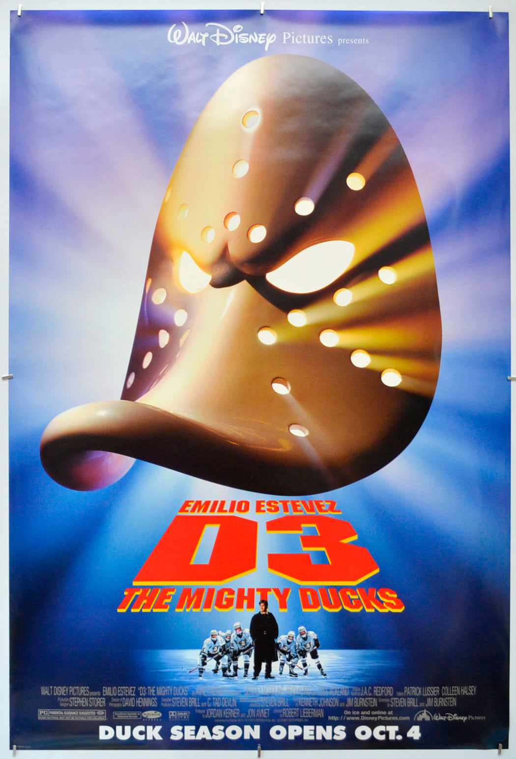 D3 : The Mighty Ducks - Original One Sheet Poster - Film Poster - Movie Poster