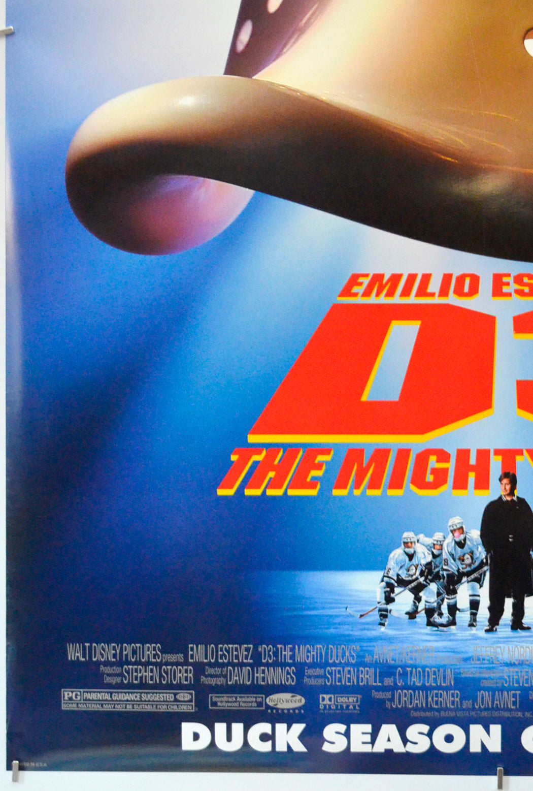 D3 : THE MIGHTY DUCKS (Bottom Left) Cinema One Sheet Movie Poster 