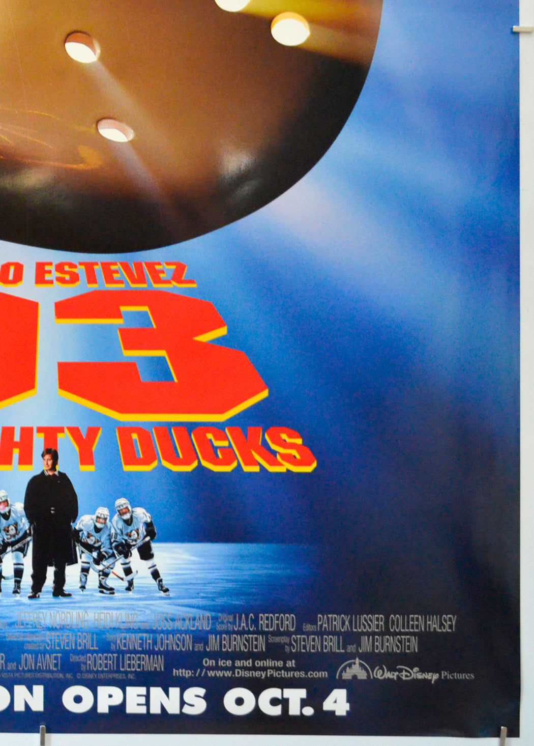 D3 : THE MIGHTY DUCKS (Bottom Right) Cinema One Sheet Movie Poster 