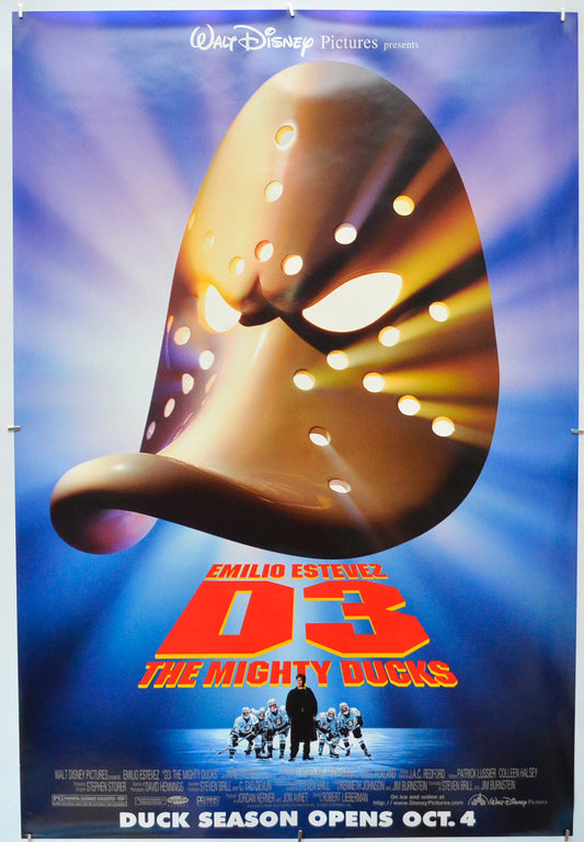 D3 : The Mighty Ducks - Original One Sheet Poster - Film Poster - Movie Poster