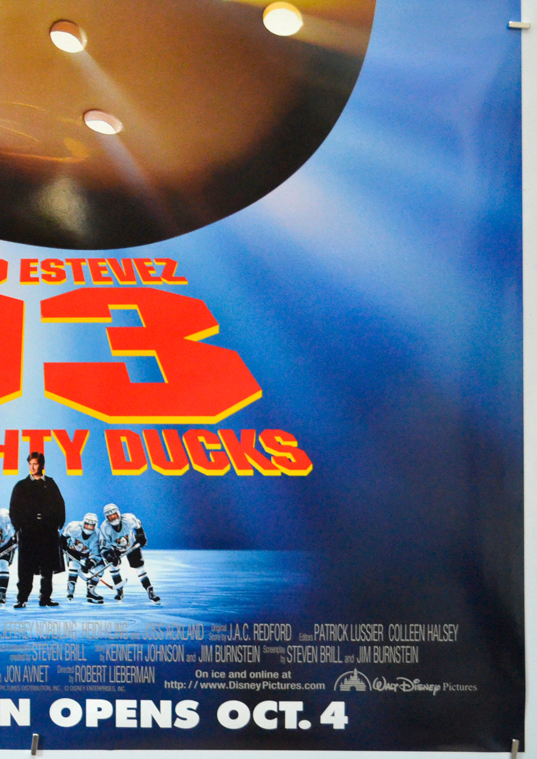 D3 : THE MIGHTY DUCKS (Bottom Right) Cinema One Sheet Movie Poster 