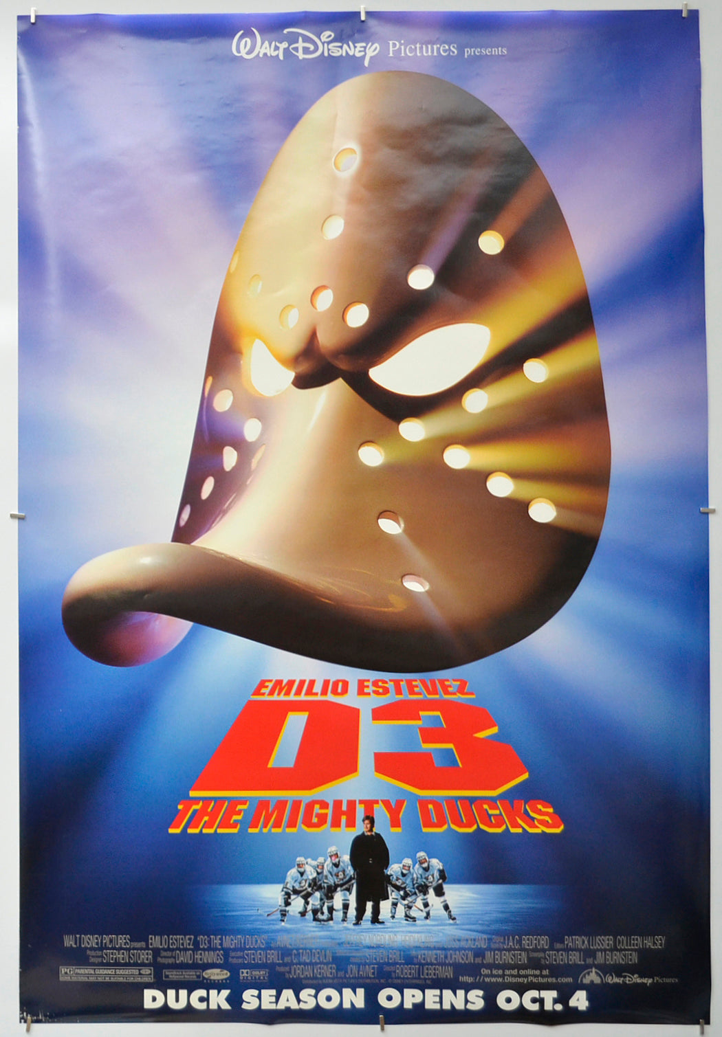 D3 : The Mighty Ducks Original One Sheet Poster - Film Poster - Movie Poster