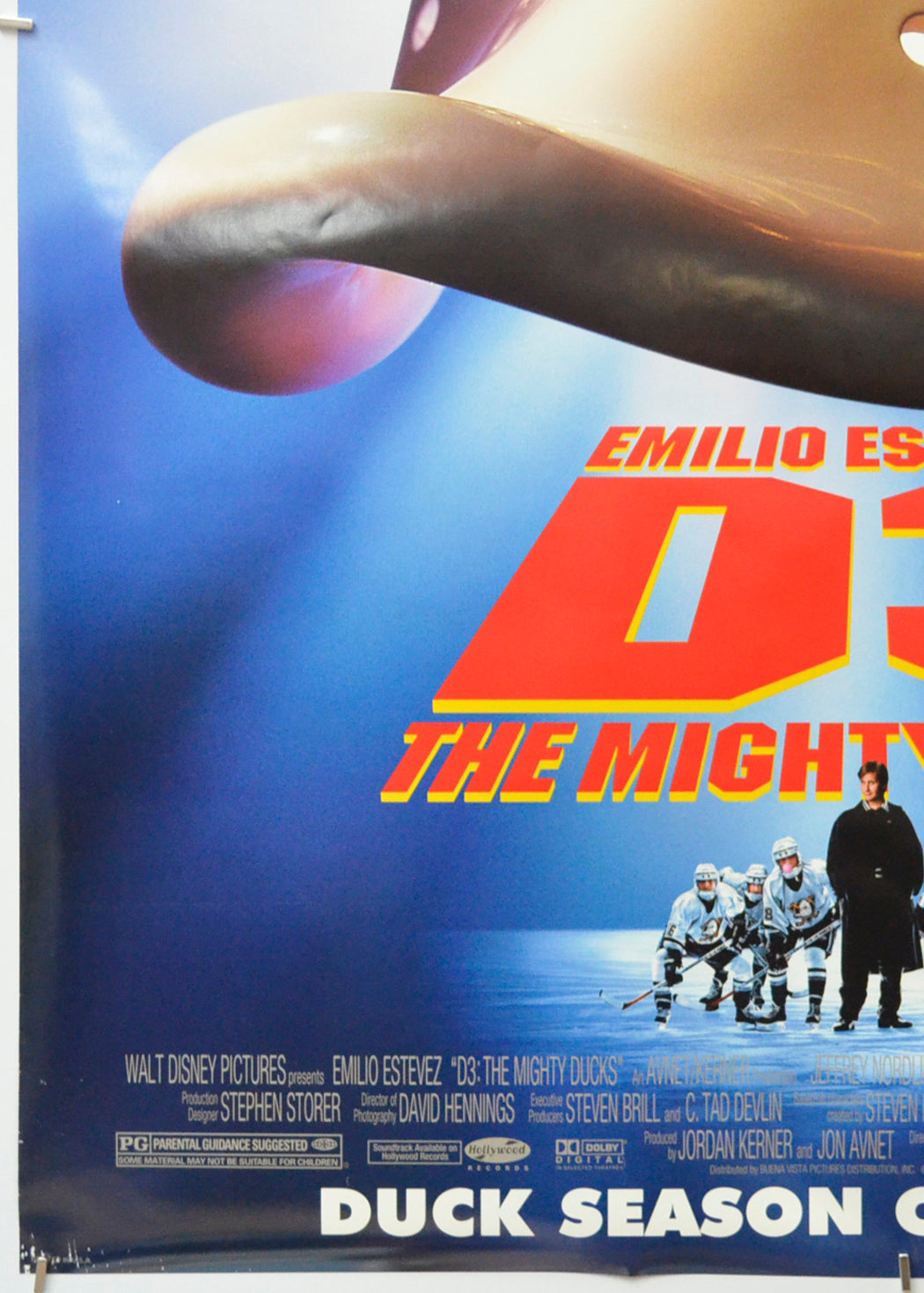 D3 : THE MIGHTY DUCKS (Bottom Left) Cinema One Sheet Movie Poster 