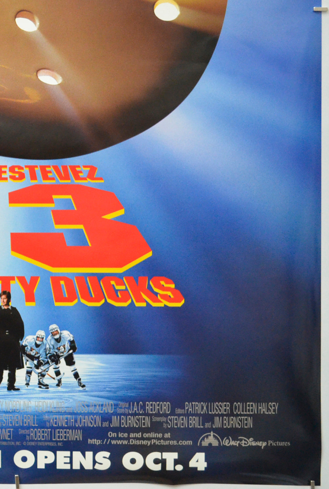 D3 : THE MIGHTY DUCKS (Bottom Right) Cinema One Sheet Movie Poster 