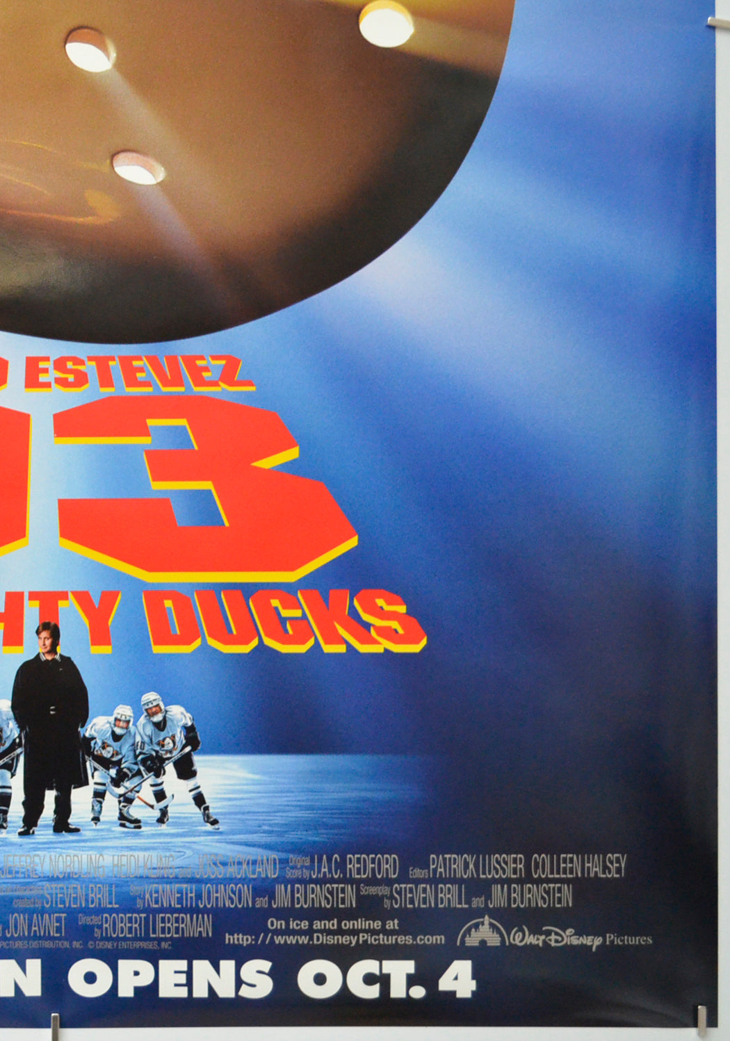 D3 : THE MIGHTY DUCKS (Bottom Right) Cinema One Sheet Movie Poster 