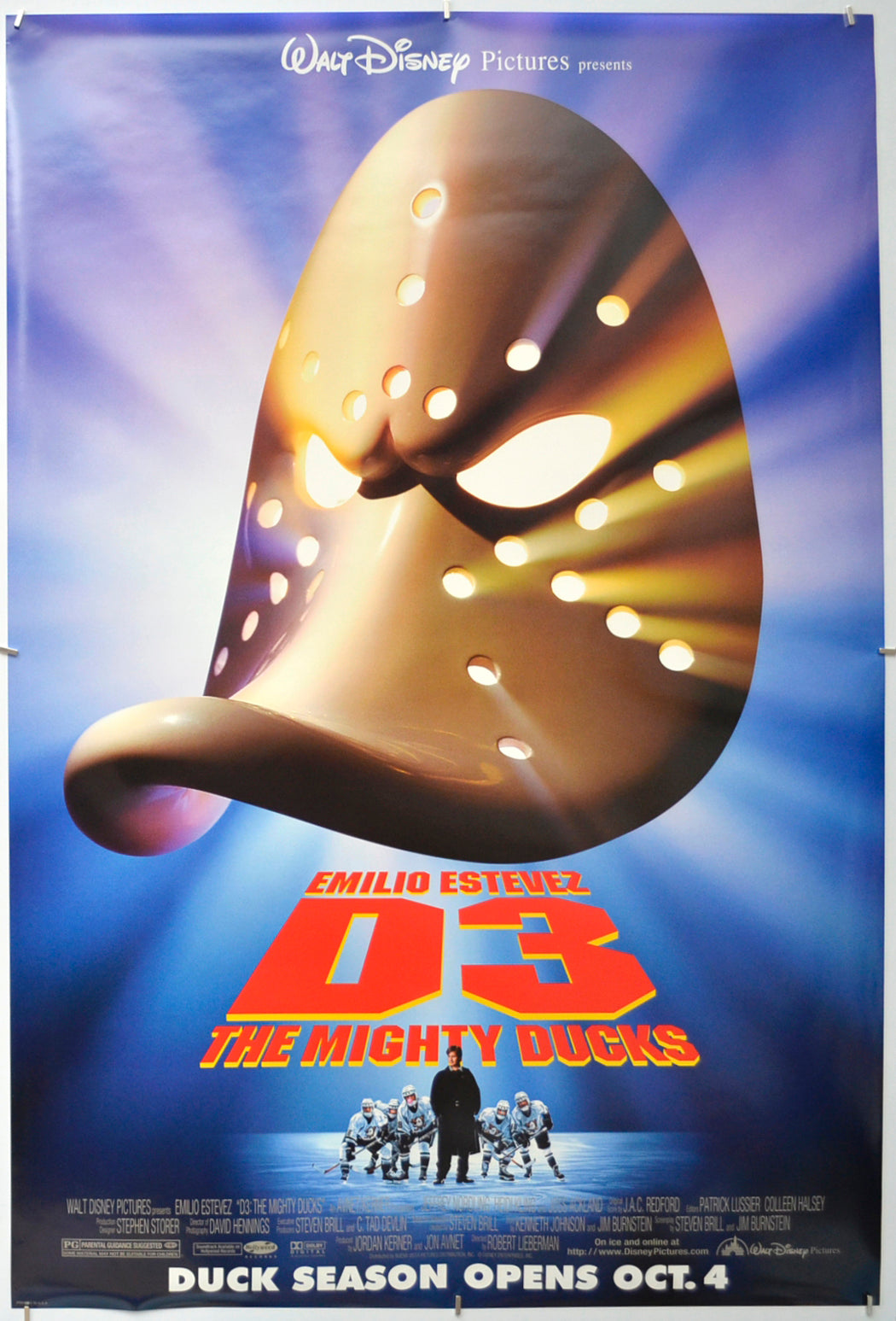 D3 : The Mighty Ducks Original One Sheet Poster - Film Poster - Movie Poster