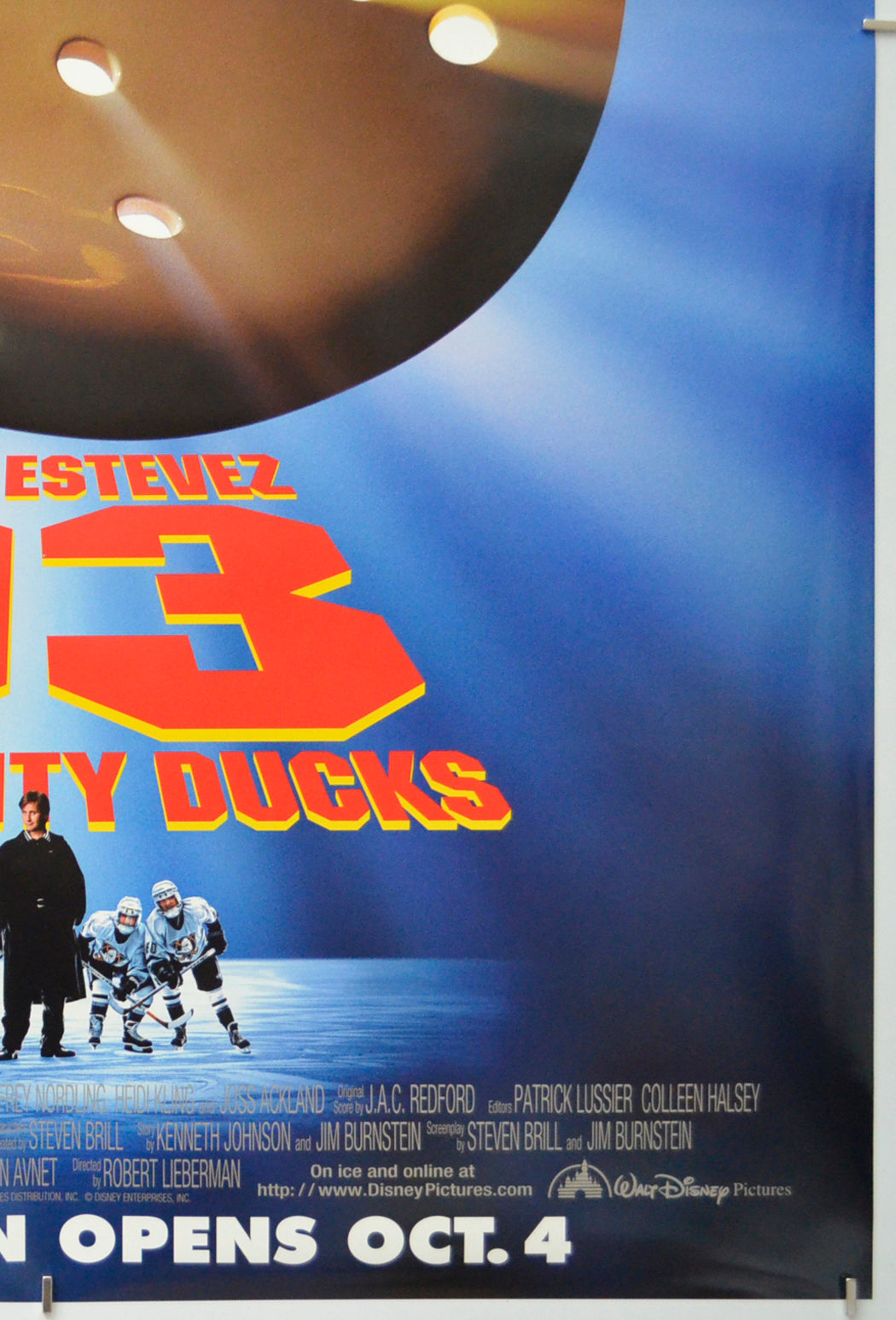 D3 : THE MIGHTY DUCKS (Bottom Right) Cinema One Sheet Movie Poster 