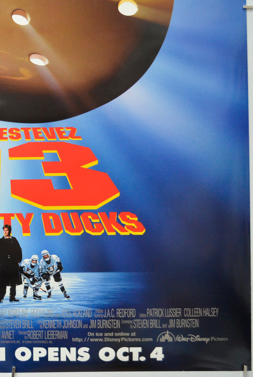 D3 : THE MIGHTY DUCKS (Bottom Right) Cinema One Sheet Movie Poster 