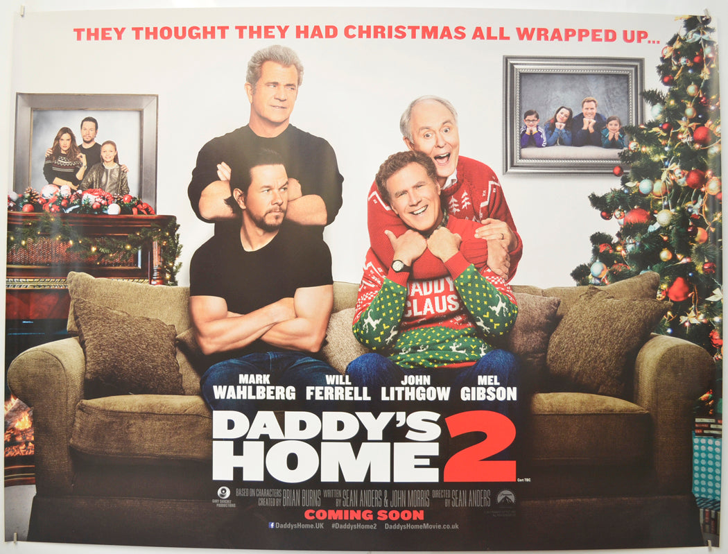 Daddy's Home 2 (Teaser / Advance Version) Original Quad Poster - Film Poster - Movie Poster